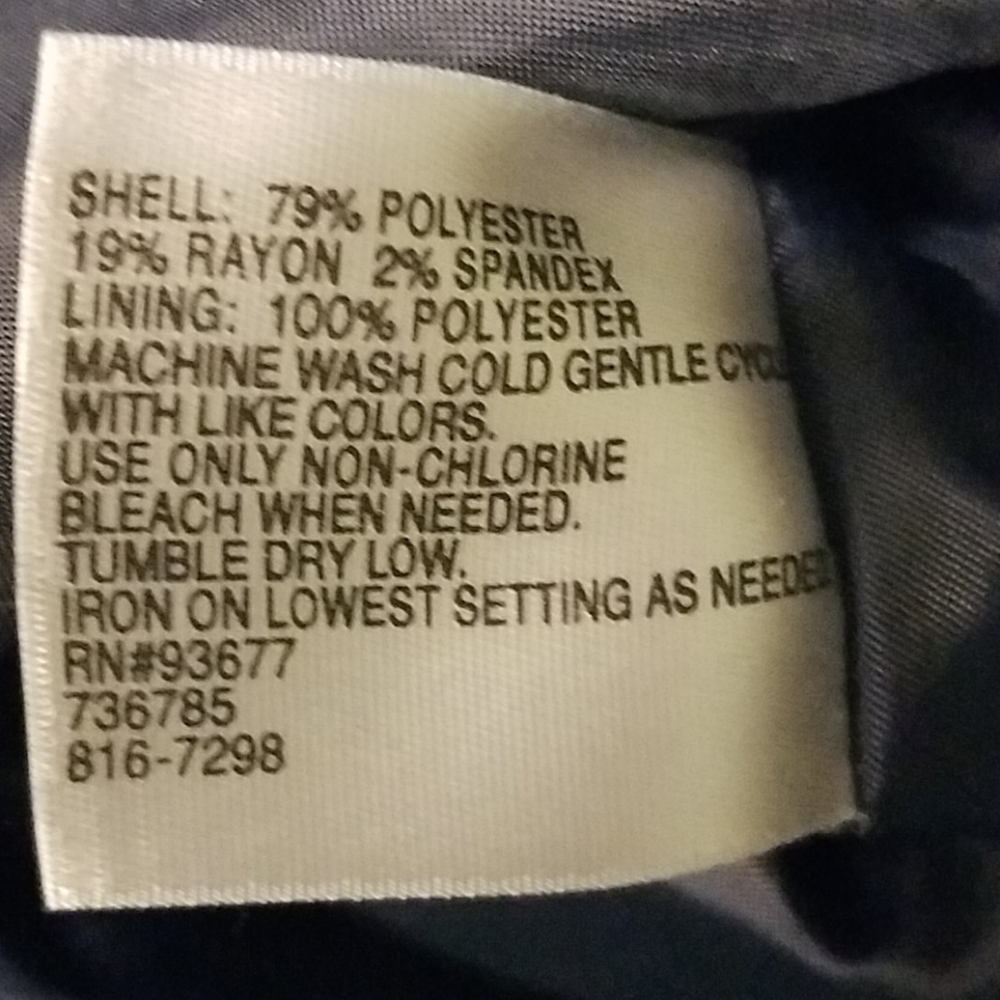 3/$20 Pencil Skirt 14 Navy Worthington - Picture 5 of 7